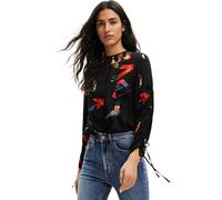 Desigual Graphic black patterned blouse for women XS