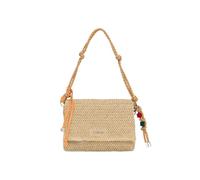 Desigual Half Logo Raffia Bag with Charm Detail
