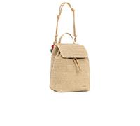 Desigual Half Logo Raffia Luena Backpack with Charm