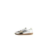 Desigual Heri Snake Low Top Metallic Patchwork Sneakers 22WSKP35 Silver