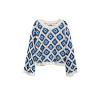 Desigual Demis Jumper Cream & Blue Crochet 25SWJF25