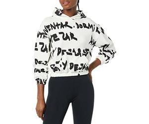 Desigual Kora White & Black Writing Hoodie 22WWSK44