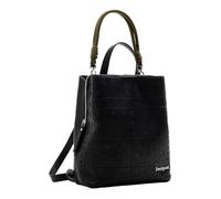 Desigual for woman. 24WAKP22 Leather effect backpack black circles (OSFA), Casual, Polyurethane, Short sleeve