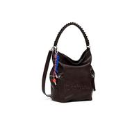 Desigual leisure backpack shoulder bag Arica Half Logo Backpack Big Chocolate dark brown