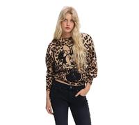 Desigual Leopard Print Minnie Mouse Jumper25WWJF43 Brown