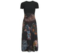 Desigual Long Dress PAISLEY MESH LACROIX in Black EU S