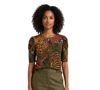 Desigual Loreto Womens Leopard Print Blouse M