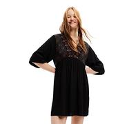 Desigual Marian Black Boho Smock Dress 22WWVW57 New Season