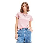 Desigual Maya Pink/Grey Rhinestone Logo Tshirt 23WWTKB8