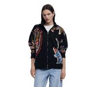 Desigual Melted Paisley Hoodie Designed by Mr. Christian Lacroix 25SWSK01 Black
