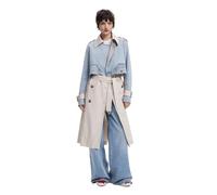 Desigual Memphis Hybrid Trench Coat & Denim Jacket 25SWEW29 White