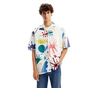 Desigual Men's Cam_Star T-Shirt, White, L