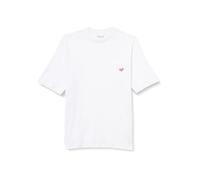 Desigual Men's Man Knit T-Shirt Short Sleeve, White, Collar Size: 17.5