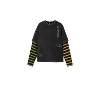 Desigual Men's Man Knit T-Shirt Long Sleeve, Black, L