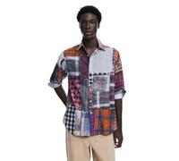 Desigual Men's Man Woven Shirt Long Sleeve T, red, XXL