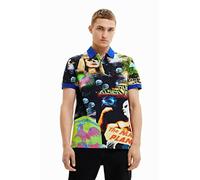 Desigual Men's Polo_RAFAE,9005 T-Shirt, Black, XL