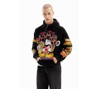 Desigual Men's Sweat_Mickey Bad Mood Sweatshirt, Black, S