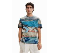 Desigual Men's T-Shirt, Brown, S