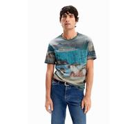 Desigual Men's Ts_Adrian 6035 Marron Tierra T-Shirt, Brown, S
