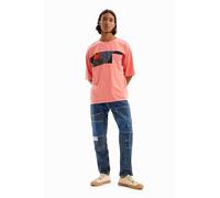 Desigual Men's Ts_Lucas T-Shirt, Orange, S
