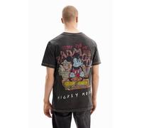 Desigual Men's Ts_Mickey Bad Mood T-Shirt, Black, XXL