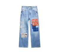 Desigual Merlin 1990s Style Patchwork Jeans 25SWDD78