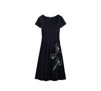Desigual Napoles Square Neck Midi Jersey Dress 25SWVK09 Black