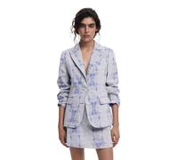 Desigual Oakland Blue Textured Blazer Jacket 25SWEW31