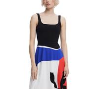 Desigual for woman. 25SWVK41 Ondas La Croix multicoloured dress (S), Casual, Multicolor, Sleeveless / Straps, Recycled Polister