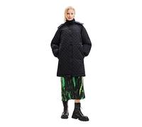 Desigual Padded Denmark Puff Sleeve Quilted Coat 23WWEW20 Black