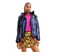 Desigual Padded Hamilton Metallic Blue Puffer Jacket 23WWEW78