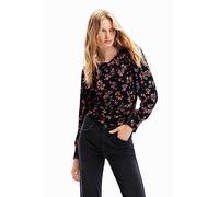 Desigual Peter Pretty Ditsy Floral Blouse 23WWBW36 Black