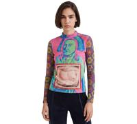 Desigual Pinky Women's Portrait Print Blouse XL