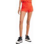 Desigual Preston Orange Red Lace Shorts 23SWPW04 3074