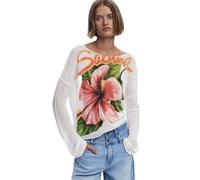 Desigual Ribe Jumper Cream with Pink Lily 25SWJF16