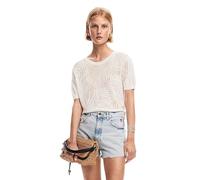 Desigual Sacramento Knit Tshirt 25SWTK97 White