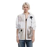 Desigual for woman. 25SWCW23 Shirt designed by Mr. Christian Lacroix white (S/M), Beige, Casual, Cotton, Long sleeve