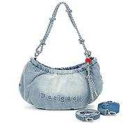 Desigual Half Logo Denim Oval Handbag