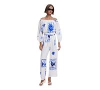 Desigual Tamesis White & Blue Jumpsuit 25SWPW06