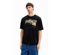 Desigual TS_MAX, 2006 GRIS Oscuro, XL, Black, Collar Size: 17.5