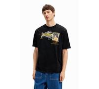 Desigual TS_MAX, 2006 GRIS Oscuro, XL, Black, Collar Size: 17.5