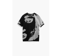 Desigual Men's Ts_Palermo T-Shirt, Black/White, XL