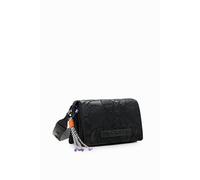 Desigual Women Alpha Dortmund Flap 2 Accessories PU Across Body Bag, Black, One Size