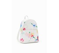 Desigual , White Backpack with Contrast Details ,White female, Sizes: ONE SIZE