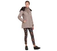Desigual Women's Beige Maca Padded Coat Jacket 40 UK 12
