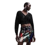 Desigual Women's Black JERS_Ariel 2000 Jumper Sweater, L