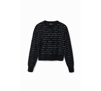 Desigual WoMens Black Knitwear Metal - Size X-Large