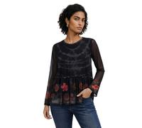 Desigual women's blouse Candem in mesh with peplum XS