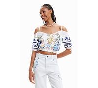 Desigual Women's Blouse, White, XX-Large