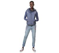 Desigual Women's Blue Gabriel Padded Jacket Detachable Knit Arms 42